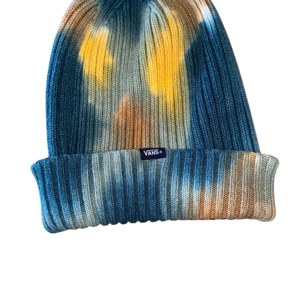 VANS Parkview Mens Cuff tie die green & gold Beanie - Picture 3 of 6
